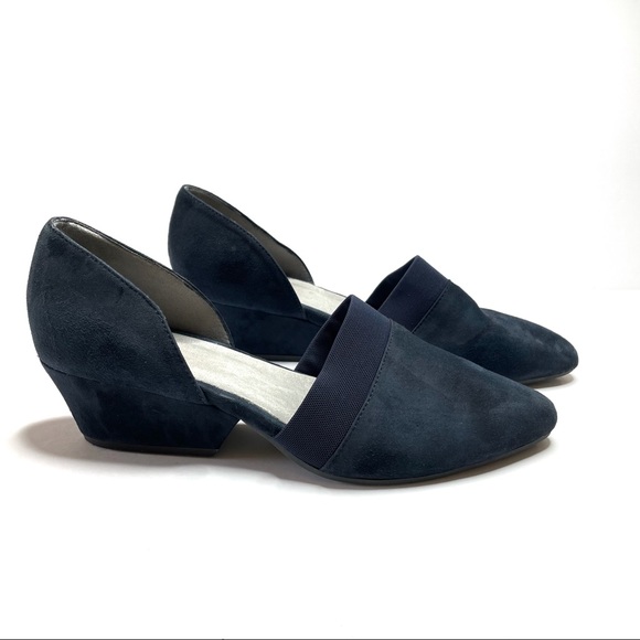Eileen Fisher Shoes - Eileen Fisher Hilly Suede D’Orsay Block Heel Pumps